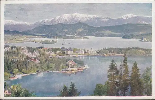 Pörtschach a. Wörthersee, Panoramaansicht, gelaufen 1931