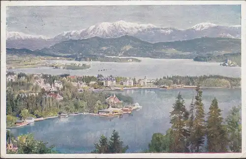 Pörtschach a. Wörthersee, vue panoramique, couru en 1931