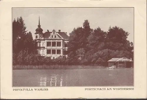 Pörtschach a. Wörthersee, Privatvilla Wahliss, ungelaufen