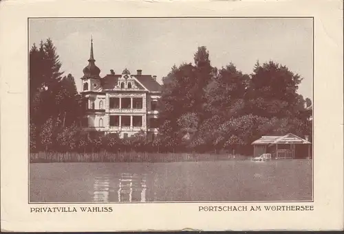 Pörtschach a. Wörthersee, Villa privée Wahliss, inachevée