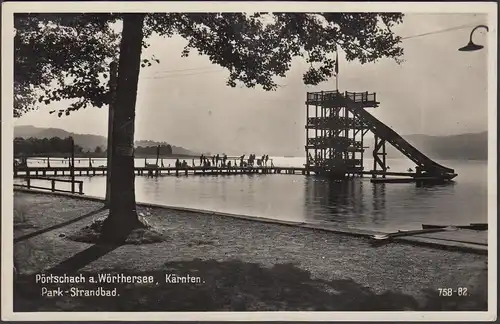 Pörtschach a. Wörthersee, Park Beachbad, couru en 1942