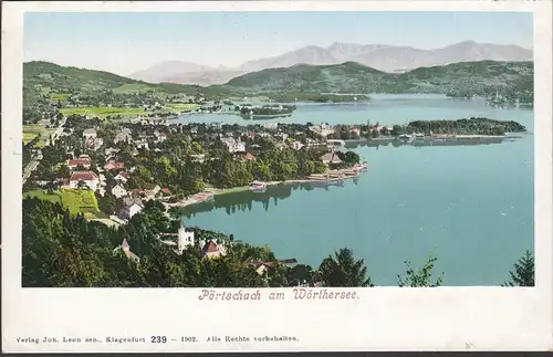 Pörtschach a. Wörthersee, Panoramaansicht, ungelaufen