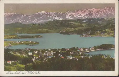 Pörtschach a. Wörthersee, vue panoramique, couru en 1925