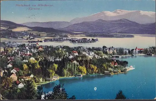 Pörtschach a. Wörthersee, Panoramaansicht, gelaufen 1917