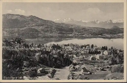 Pörtschach a. Wörthersee, Panoramaansicht, gelaufen