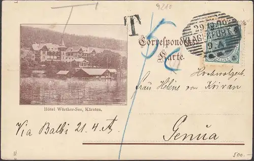 Pörtschach a. Wörthersee, Hotel Wöther See en 1900