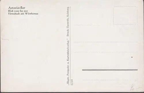 Pörtschach a. Wörthersee, Astoria Bar, Künstler AK, ungelaufen
