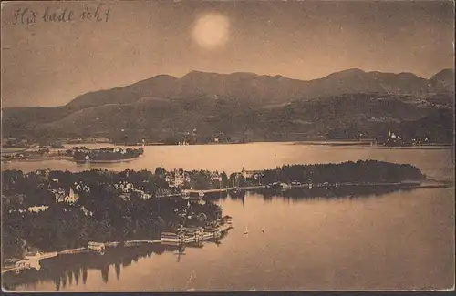Pörtschach a. Lac, vue panoramique, couru en 1923