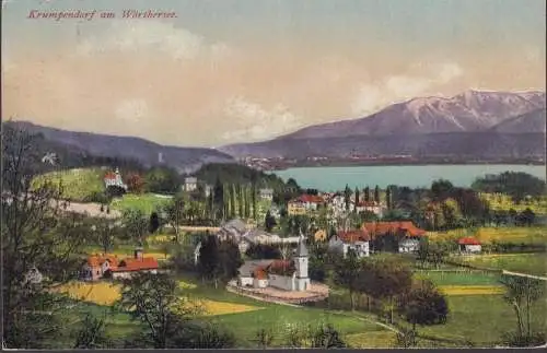 Krumpendorf a. Wörthersee, vue panoramique, couru 1918