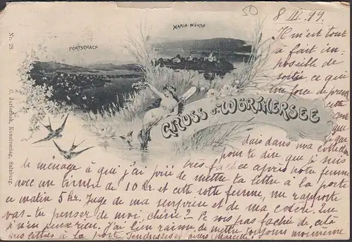 Grogne du lac de Wörther, Pörtschach, Maria Worth, couru 1899