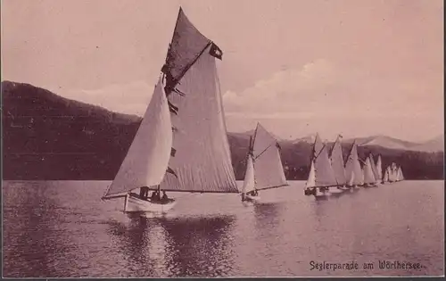 Parade de self sur le lac Wörthersee, inachevé- date 1909