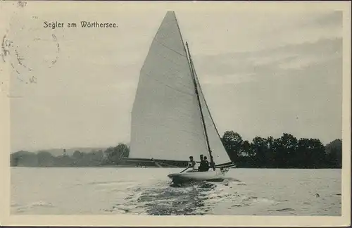 Segler am Wörthersee, gelaufen 1909