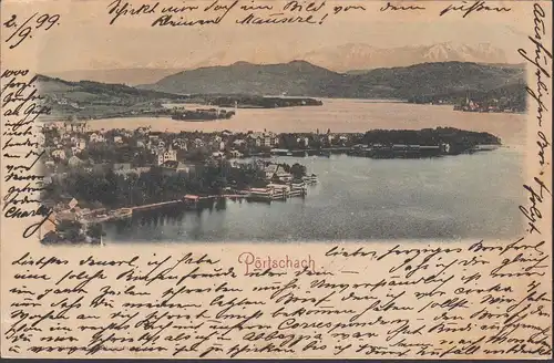 Pörtschach am Wörthersee, Vue panoramique, couru 1899