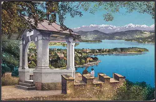 Pörtschach am Wörthersee, Panorama, Gloriette , gelaufen 1913