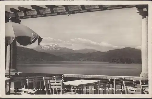 Wörthersee, Ausblick von der Schrottenburgterrasse, gelaufen 1931