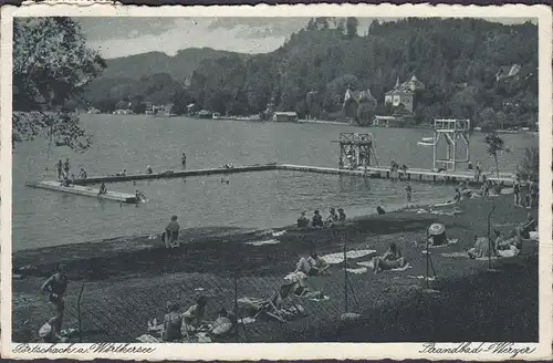 Pörtschach a. Wörthersee, Strandbad Werzer, gelaufen 1930