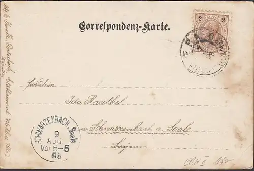 Gruss vom Wörthersee, Pörtschach, Maria Wörth, gelaufen 1898