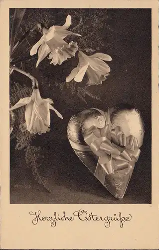 Herzliche Ostergrüße, gelaufen 1938