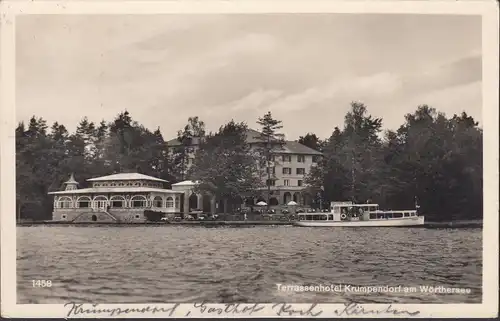 Krumpendorf, Terrassenhotel, Dampfer, gelaufen 1940