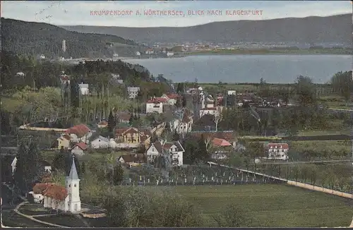 Krumpendorf, Blick nach Klagenfurt, gelaufen 1913