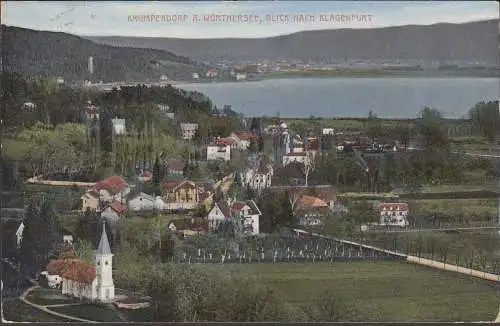 Krumpendorf, vue sur Klagenfurt, couru en 1913