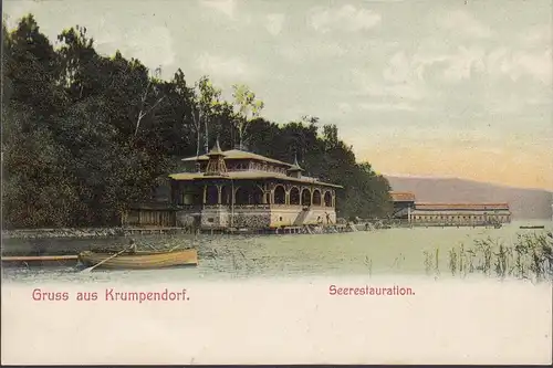 Gruss aus Krumpendorf, Seerestauration, gelaufen