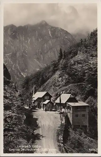 Loiblpass, Grenze Deutschland- Südslavien, ungelaufen- datiert 1938