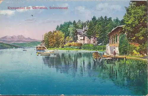 Krumpendorf a. Wöthersee, restauration maritime, couru 1921