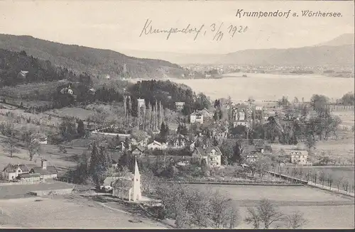 Krumpendorf a. Wöthersee, vue panoramique, inachevé- date 1920
