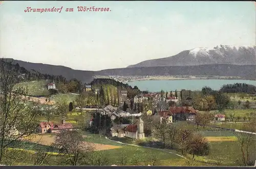 Krumpendorf a. Wöthersee, vue panoramique, incurvée