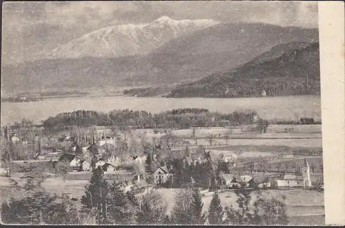 Krumpendorf a. Wöthersee, vue panoramique, couru en 1921