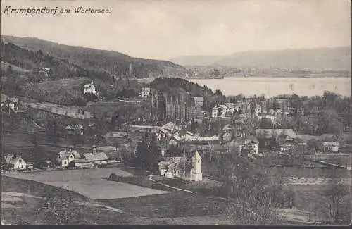 Krumpendorf a. Wöthersee, Panoramaansicht, gelaufen 1911