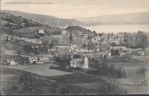 Krumpendorf a. Wöthersee, vue panoramique, couru 1907