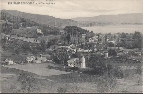 Krumpendorf a. Wöthersee, Panoramaansicht, gelaufen 1907