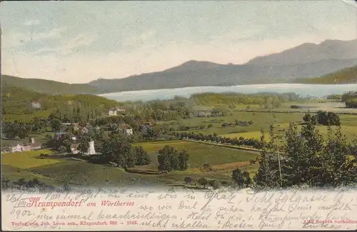 Krumpendorf a. Wöthersee, vue panoramique, couru en 1902