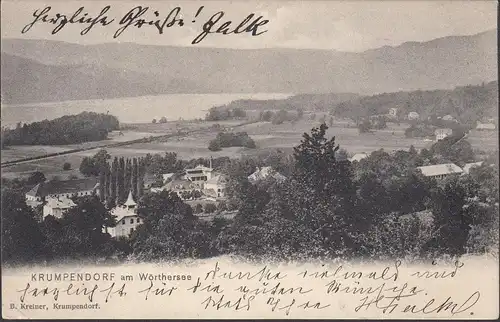 Krumpendorf a. Wöthersee, Panoramaansicht, gelaufen