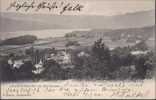 Krumpendorf a. Wöthersee, vue panoramique, couru