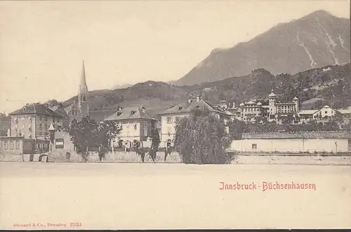 Innsbruck, Büchsenhausen mit Hafelekar, ungelaufen