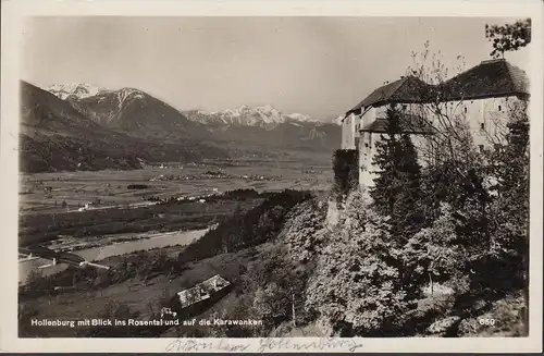 Holleenburg avec vue sur la vallée de Rosental, couru en 1934