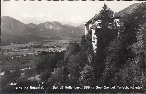 Vue sur la vallée de Rosental, château de Hollenburg, incurvée