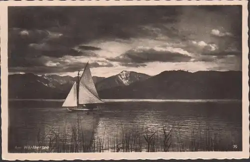 Am Wörthersee, Segelboot, gelaufen 1943