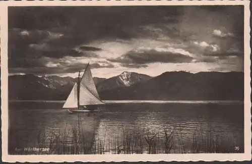 Au lac Wörthersee, voilier, couru en 1943
