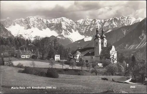 Maria Rain mit Koschutta, Gasthof Kirchenwirt, gelaufen 1962