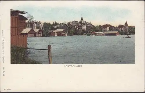 Pörtschach, Vue de la ville, hôtel, école de natation militaire, non-fuite