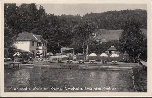 Krumpendorf, Strandbad und Restauration Kropfitsch, ungelaufen