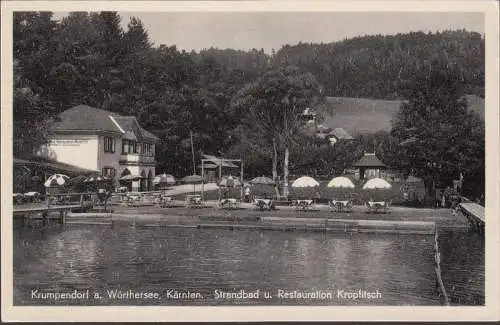 Krumpendorf, Strandbad und Restauration Kropfitsch, ungelaufen