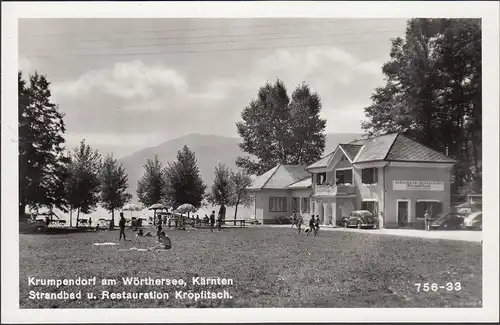 Krumpendorf, Strandbad und Restauration Kropfitsch, ungelaufen