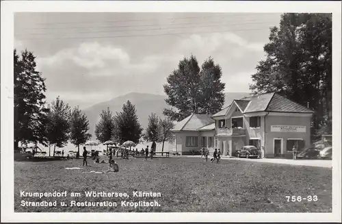 Krumpendorf, Strandbad und Restauration Kropfitsch, ungelaufen