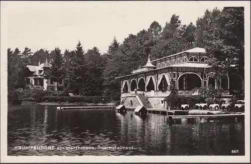 Krumpendorf, Seerestauration und Strandhotel, ungelaufen- datiert 1926
