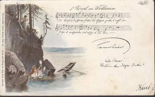 S. Röserl de Wörthersee, carte de chanson, couru 1899